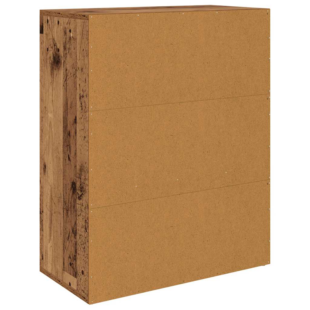 Dressoir 60x30x75 cm bewerkt hout oud houtkleurig is nu te koop bij PeponiXL, paradijselijk wonen!