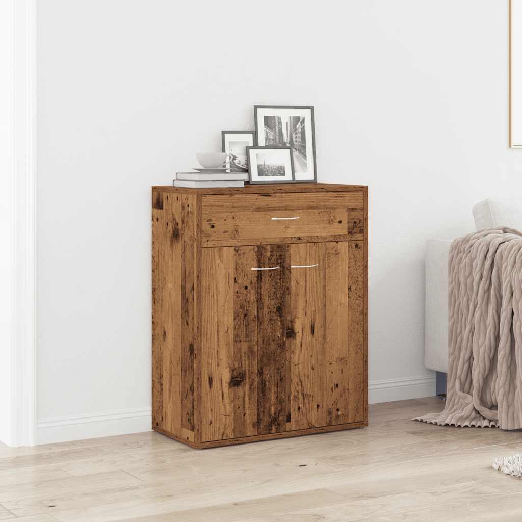 Dressoir 60x30x75 cm bewerkt hout oud houtkleurig is nu te koop bij PeponiXL, paradijselijk wonen!