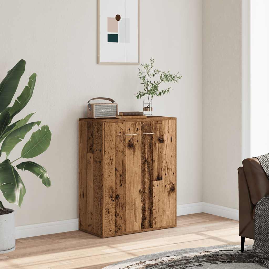 Dressoir 60x30x75 cm bewerkt hout oud houtkleurig is nu te koop bij PeponiXL, paradijselijk wonen!