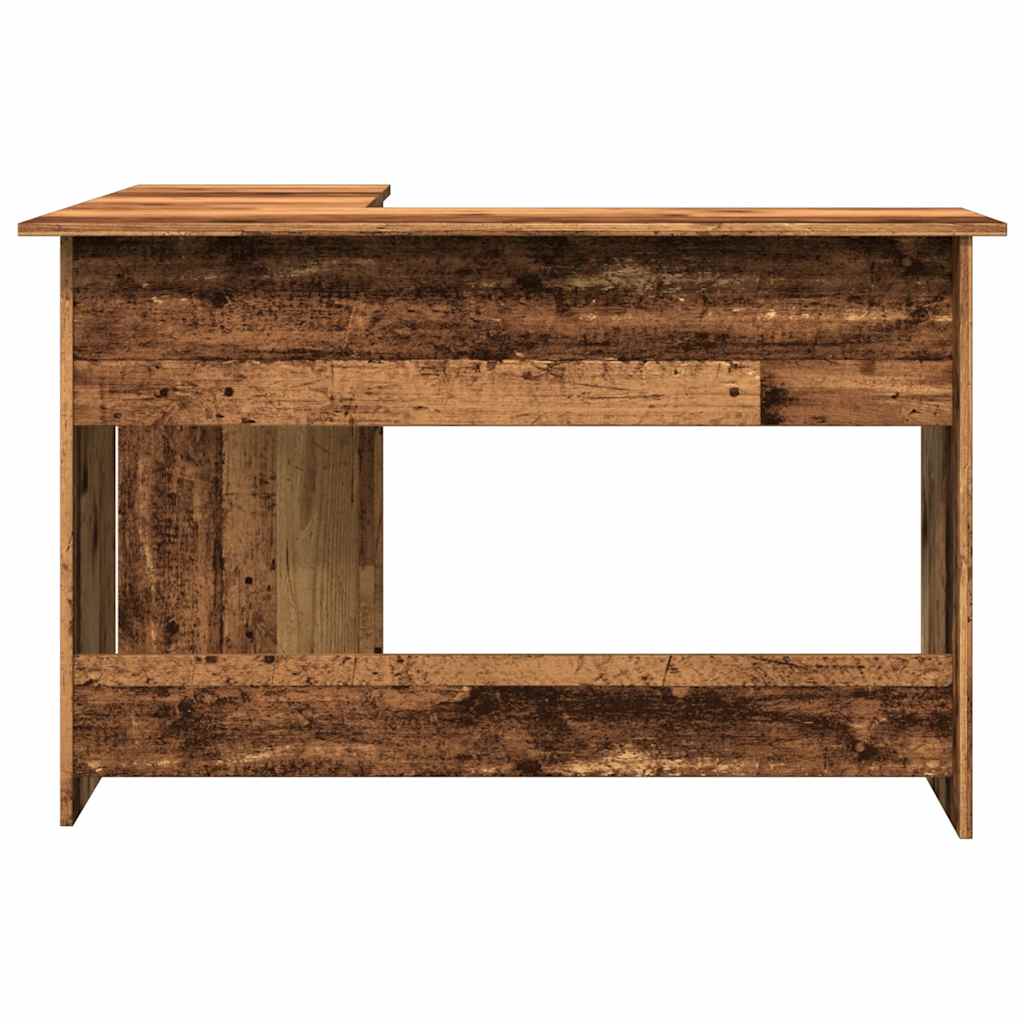 Hoekbureau 120x140x75 cm bewerkt hout oud houtkleurig is nu te koop bij PeponiXL, paradijselijk wonen!