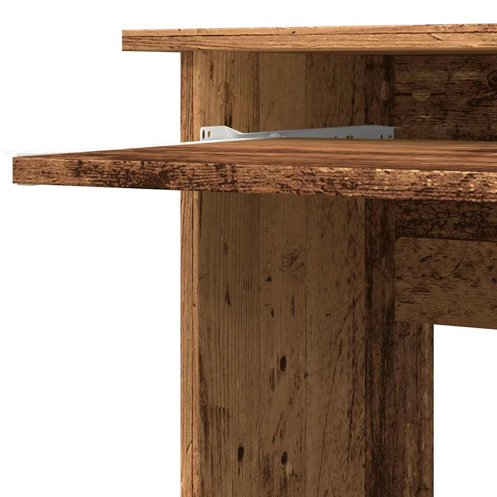 Hoekbureau 120x140x75 cm bewerkt hout oud houtkleurig is nu te koop bij PeponiXL, paradijselijk wonen!