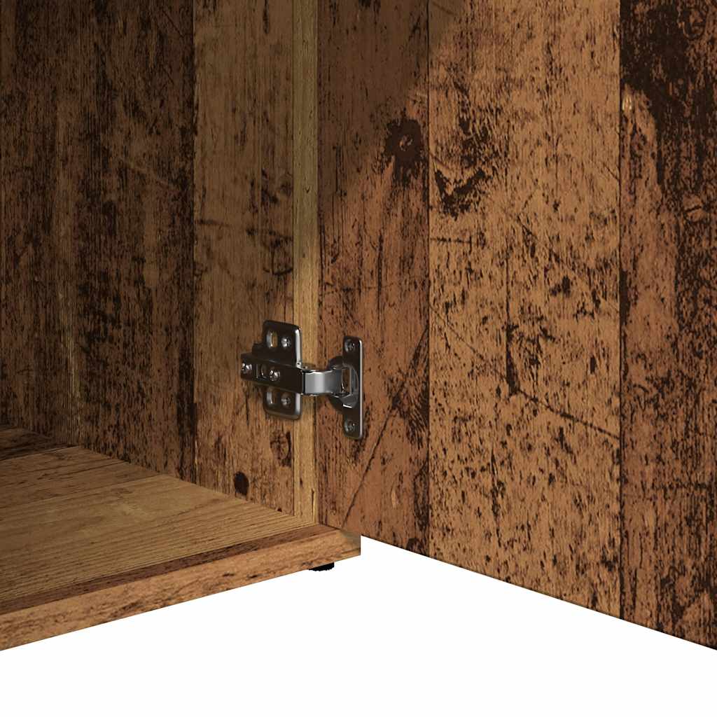 Dressoir 91x29,5x75 cm bewerkt hout oud houtkleurig is nu te koop bij PeponiXL, paradijselijk wonen!