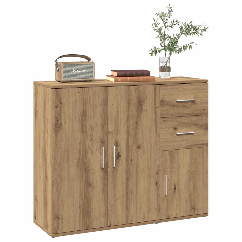 Dressoir Artisan Eikenhout 91x29,5x75 cm Bewerkt Hout is nu te koop bij PeponiXL, paradijselijk wonen!