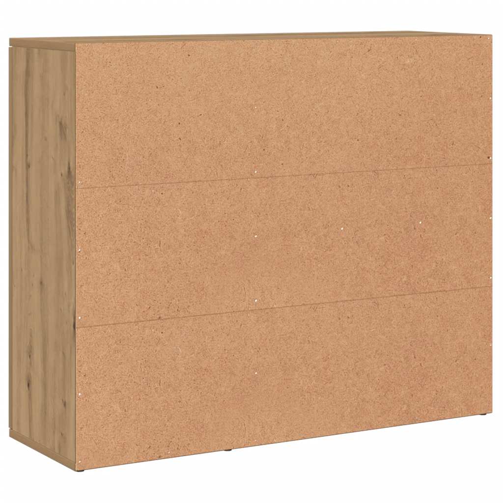 Dressoir Artisan Eikenhout 91x29,5x75 cm Bewerkt Hout is nu te koop bij PeponiXL, paradijselijk wonen!