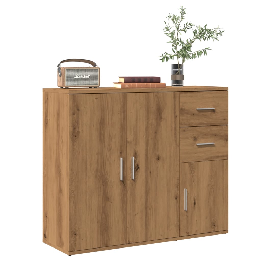Dressoir Artisan Eikenhout 91x29,5x75 cm Bewerkt Hout is nu te koop bij PeponiXL, paradijselijk wonen!
