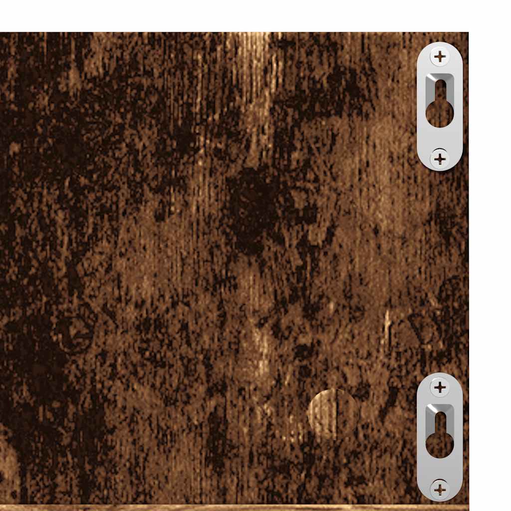 Cd-wandschap 75x18x18 cm bewerkt hout oud houtkleurig is nu te koop bij PeponiXL, paradijselijk wonen!