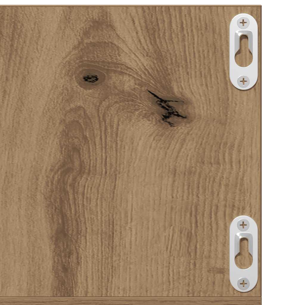 CD-wandschap 75x18x18 cm bewerkt hout artisanaal eikenkleurig is nu te koop bij PeponiXL, paradijselijk wonen!