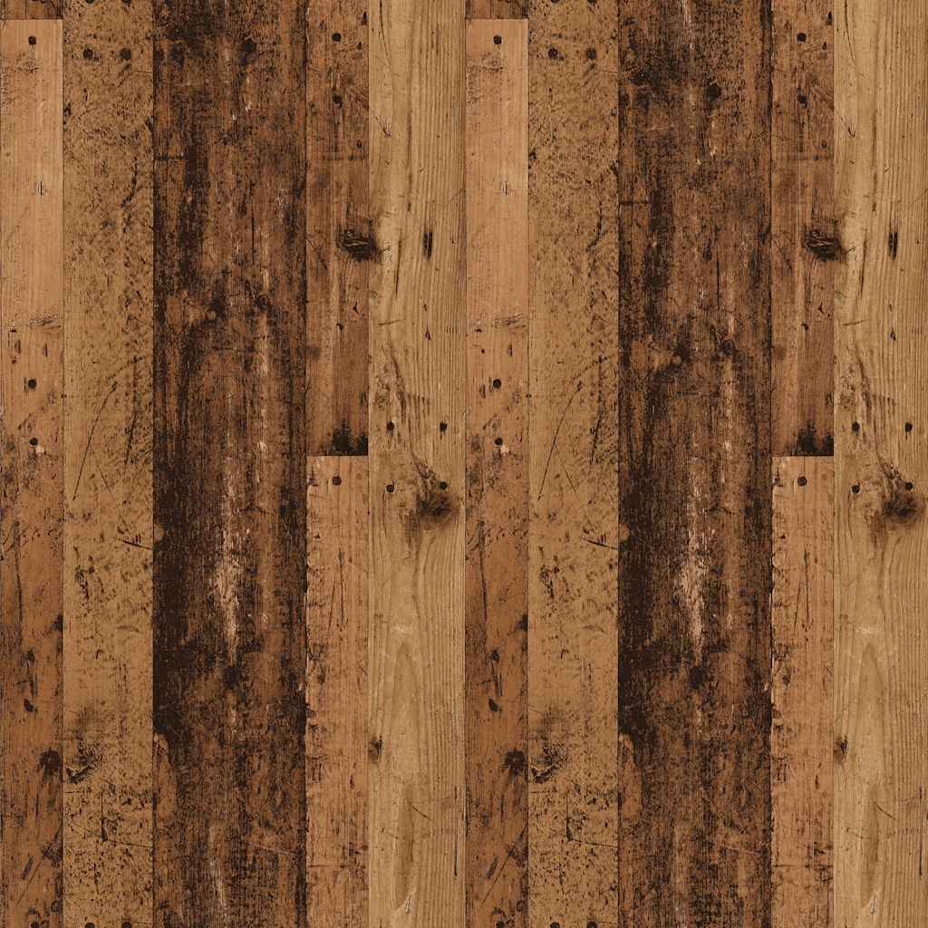 Cd-wandschap 100x18x18 cm bewerkt hout oud houtkleurig is nu te koop bij PeponiXL, paradijselijk wonen!