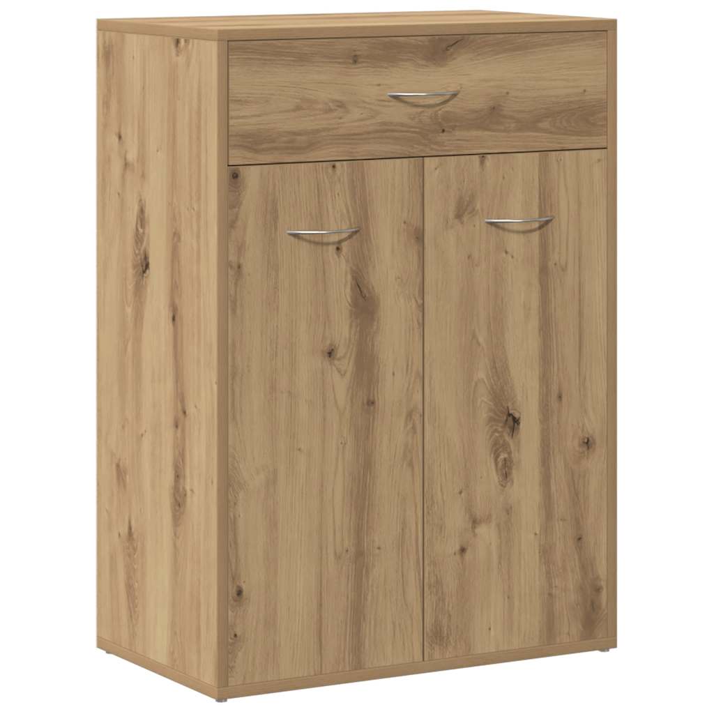 Schoenenkast 60x35x84 cm bewerkt hout artisanaal eikenkleur is nu te koop bij PeponiXL, paradijselijk wonen!