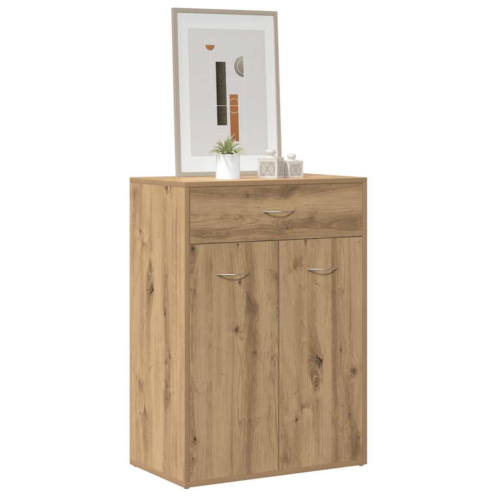 Schoenenkast 60x35x84 cm bewerkt hout artisanaal eikenkleur is nu te koop bij PeponiXL, paradijselijk wonen!