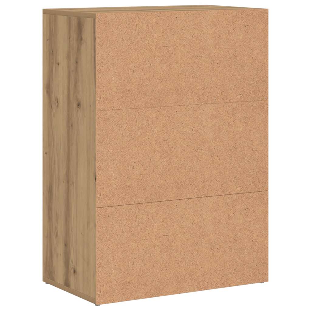 Schoenenkast 60x35x84 cm bewerkt hout artisanaal eikenkleur is nu te koop bij PeponiXL, paradijselijk wonen!