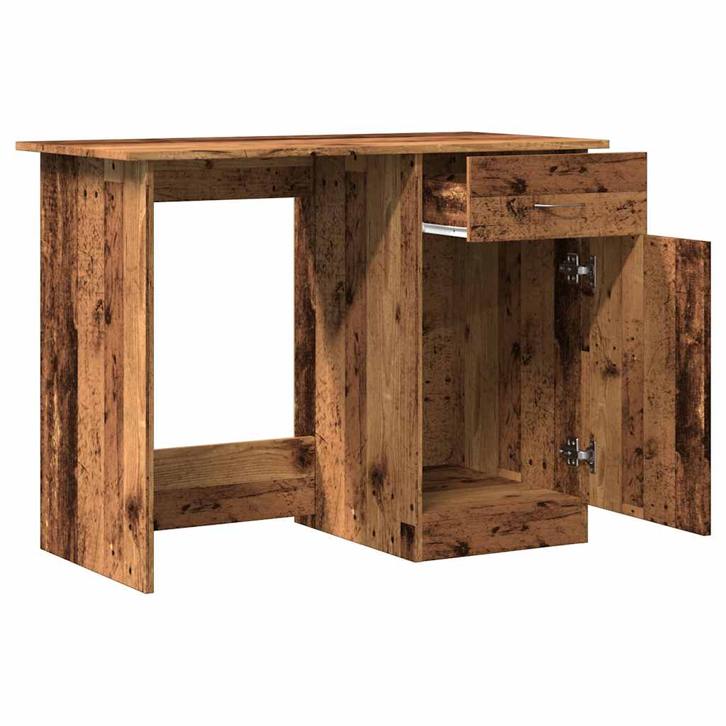 Bureau 100x50x76 cm bewerkt hout oud houtkleurig is nu te koop bij PeponiXL, paradijselijk wonen!