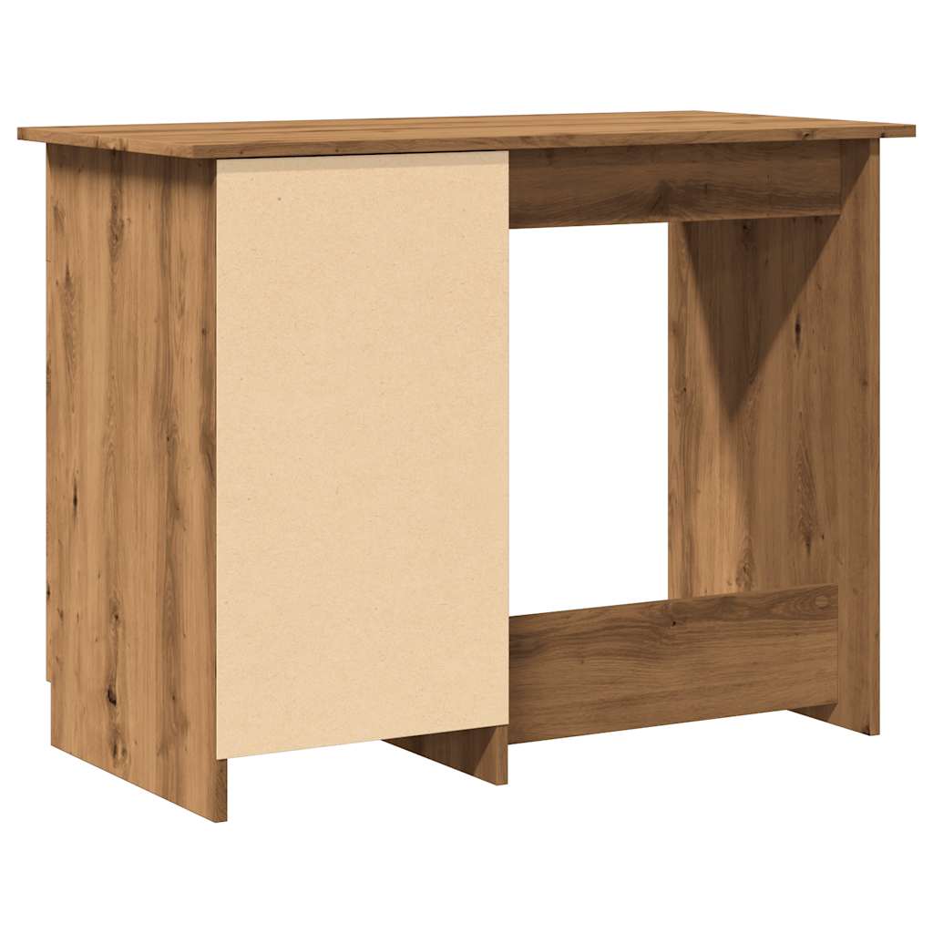 Bureau 100x50x76 cm bewerkt hout artisanaal eikenkleur is nu te koop bij PeponiXL, paradijselijk wonen!