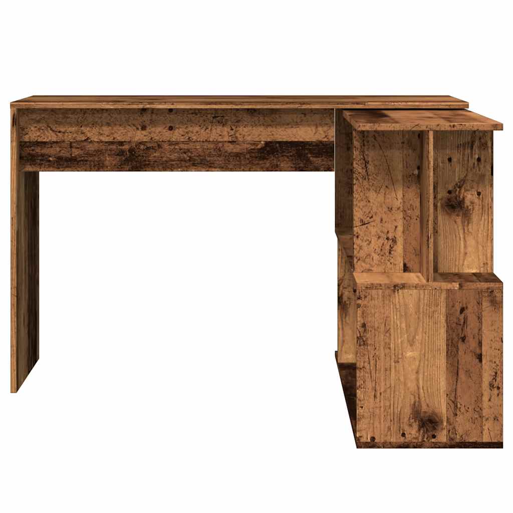 Hoekbureau 200,5x50x76 cm bewerkt hout oud houtkleurig is nu te koop bij PeponiXL, paradijselijk wonen!