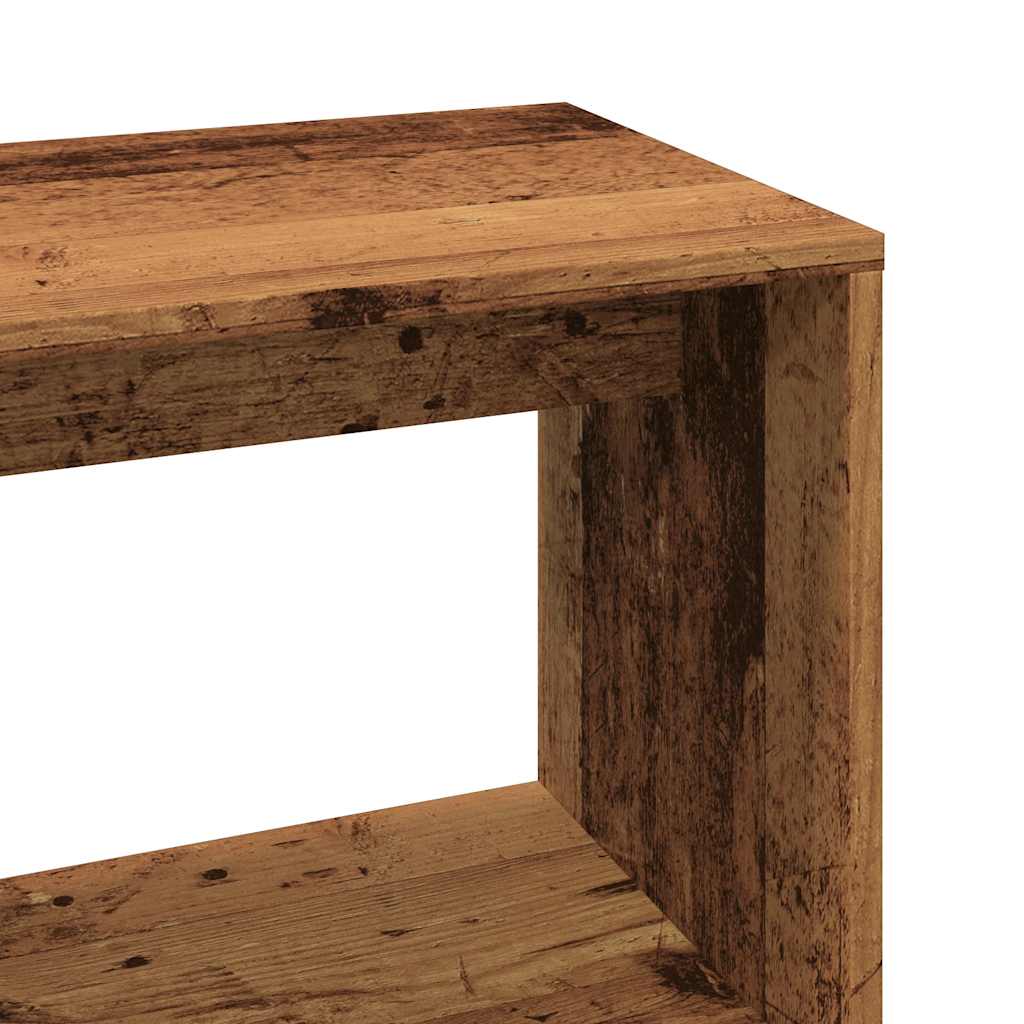 Hoekbureau 200,5x50x76 cm bewerkt hout oud houtkleurig is nu te koop bij PeponiXL, paradijselijk wonen!