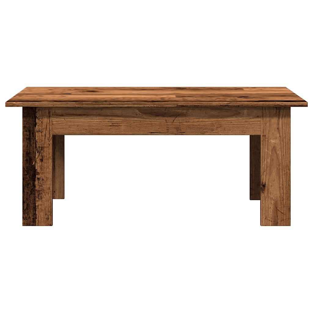 Salontafel 100x60x42 cm bewerkt hout oud houtkleurig is nu te koop bij PeponiXL, paradijselijk wonen!