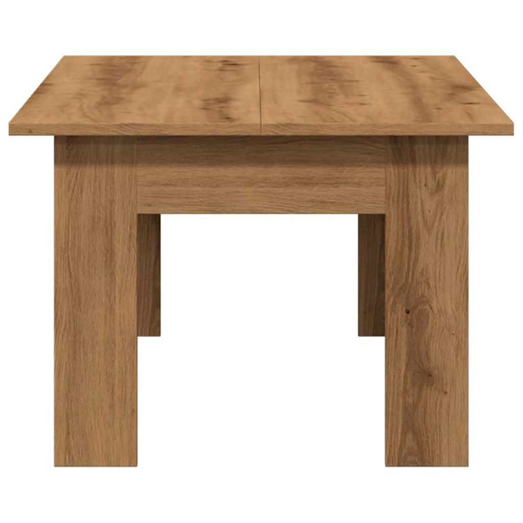 Salontafel 100x60x42 cm bewerkt hout artisanaal eikenkleur is nu te koop bij PeponiXL, paradijselijk wonen!