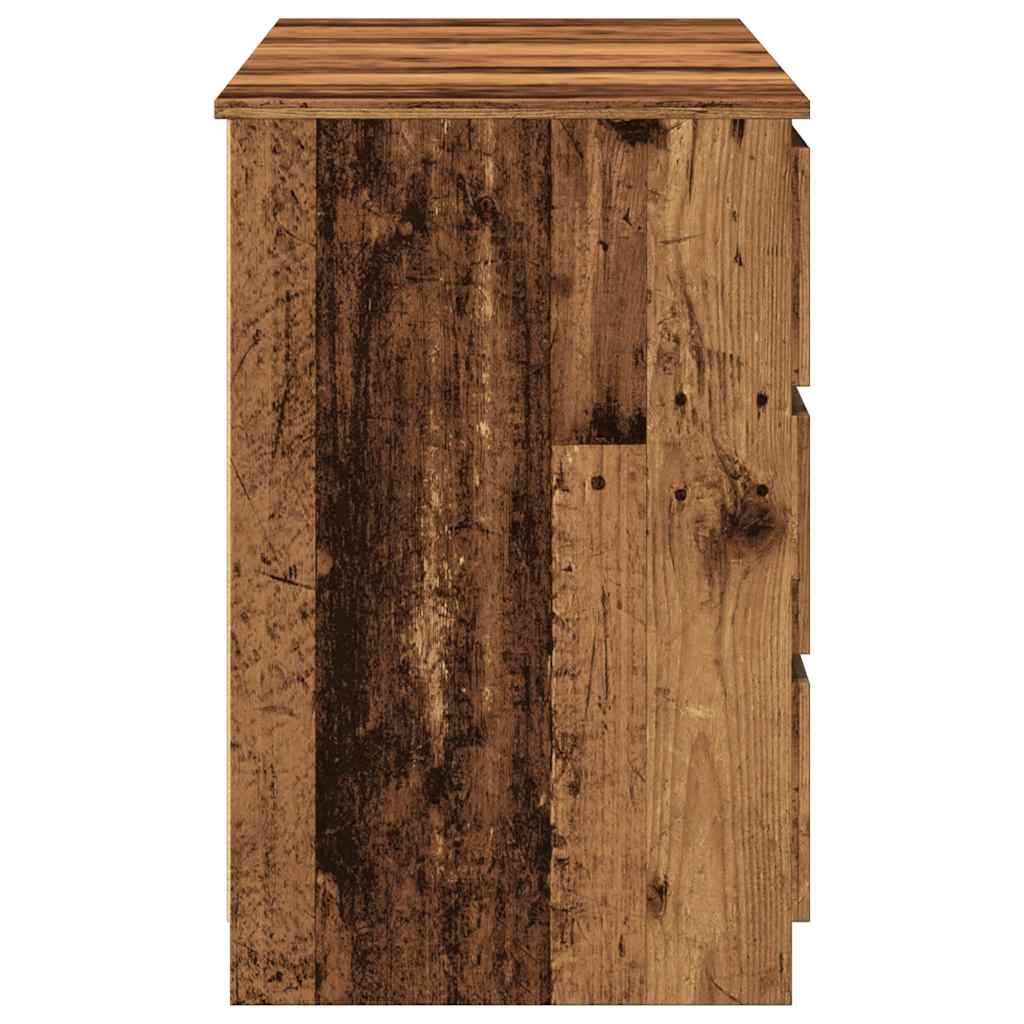 Schrijftafel 140x50x77 cm bewerkt hout oud houtkleurig is nu te koop bij PeponiXL, paradijselijk wonen!