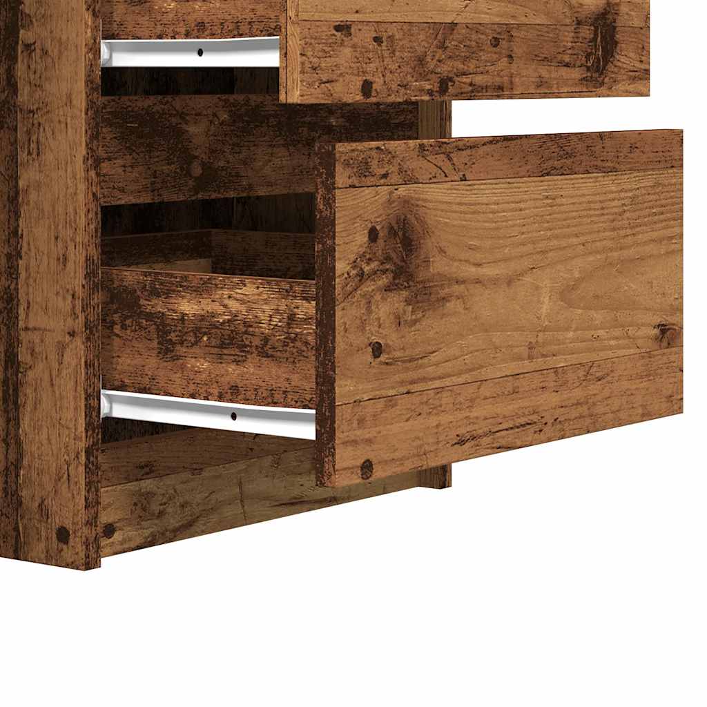 Schrijftafel 140x50x77 cm bewerkt hout oud houtkleurig is nu te koop bij PeponiXL, paradijselijk wonen!