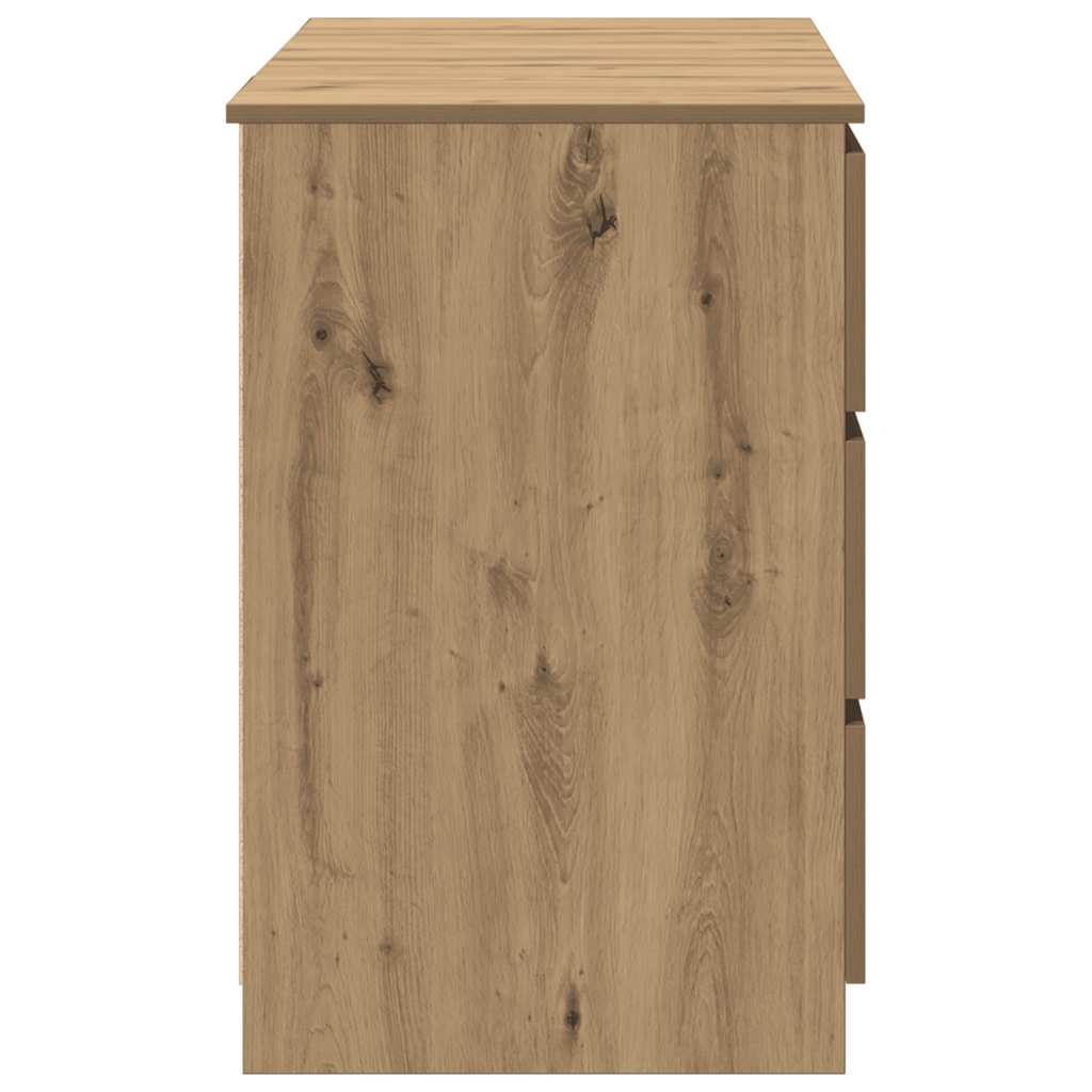 Bureau 140x50x77 cm bewerkt hout artisanaal eikenkleur is nu te koop bij PeponiXL, paradijselijk wonen!