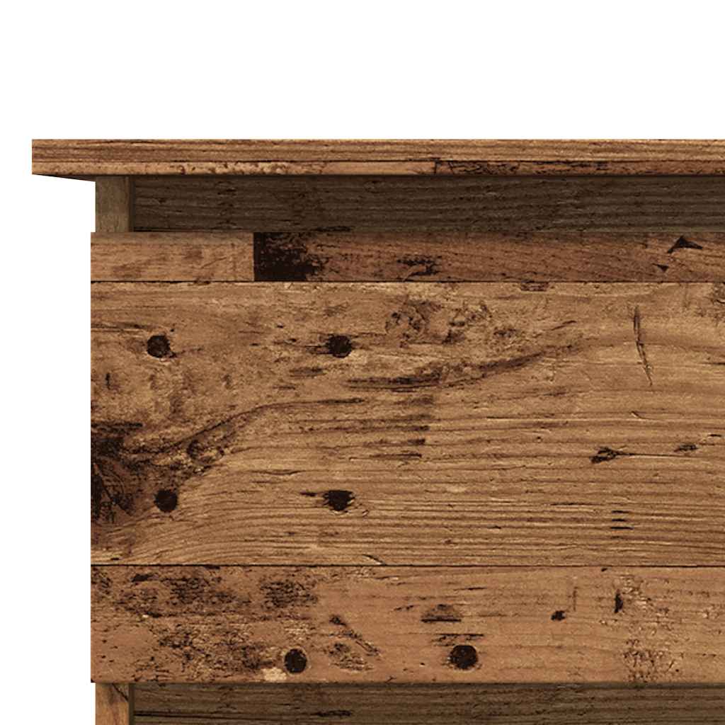 Hoekbureau 145x100x76 cm bewerkt hout oud houtkleurig is nu te koop bij PeponiXL, paradijselijk wonen!