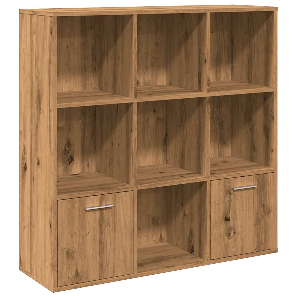 Boekenkast 98x29x97,5 cm bewerkt hout artisanaal eikenkleur is nu te koop bij PeponiXL, paradijselijk wonen!