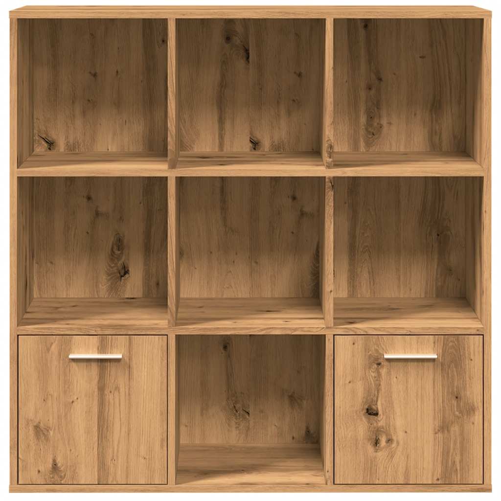 Boekenkast 98x29x97,5 cm bewerkt hout artisanaal eikenkleur is nu te koop bij PeponiXL, paradijselijk wonen!