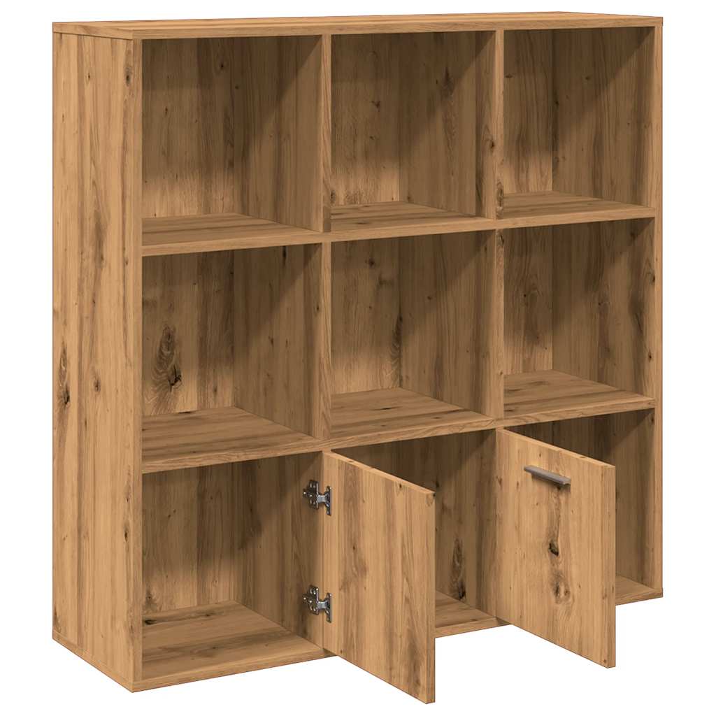 Boekenkast 98x29x97,5 cm bewerkt hout artisanaal eikenkleur is nu te koop bij PeponiXL, paradijselijk wonen!