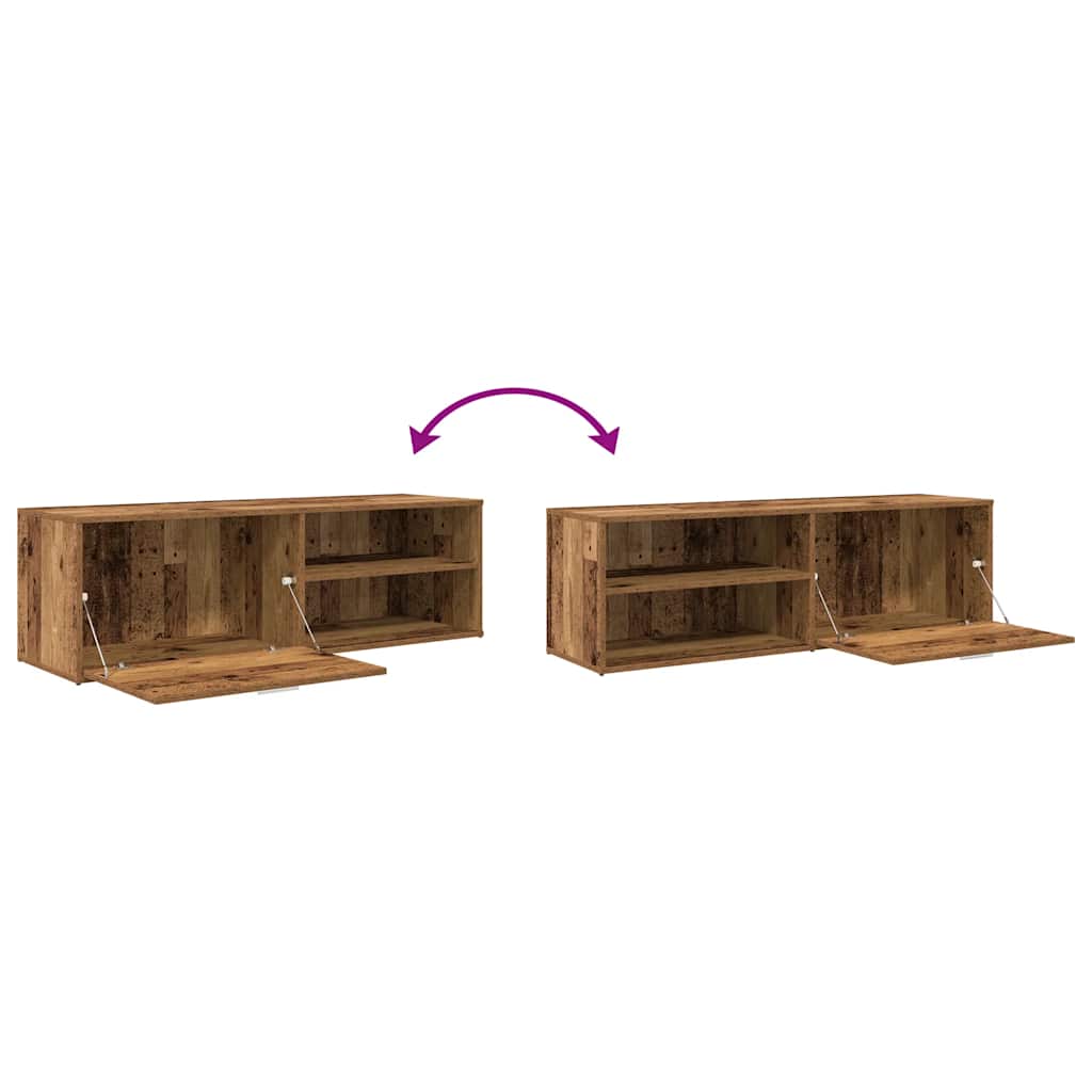 Tv-meubel 120x34x37 cm bewerkt hout oud houtkleurig is nu te koop bij PeponiXL, paradijselijk wonen!