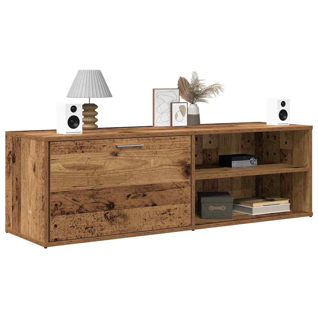 Tv-meubel 120x34x37 cm bewerkt hout oud houtkleurig is nu te koop bij PeponiXL, paradijselijk wonen!