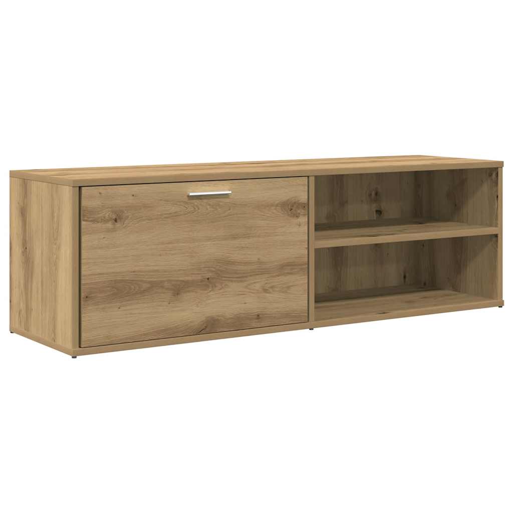 Tv-meubel 120x34x37 cm bewerkt hout artisanaal eikenkleur is nu te koop bij PeponiXL, paradijselijk wonen!