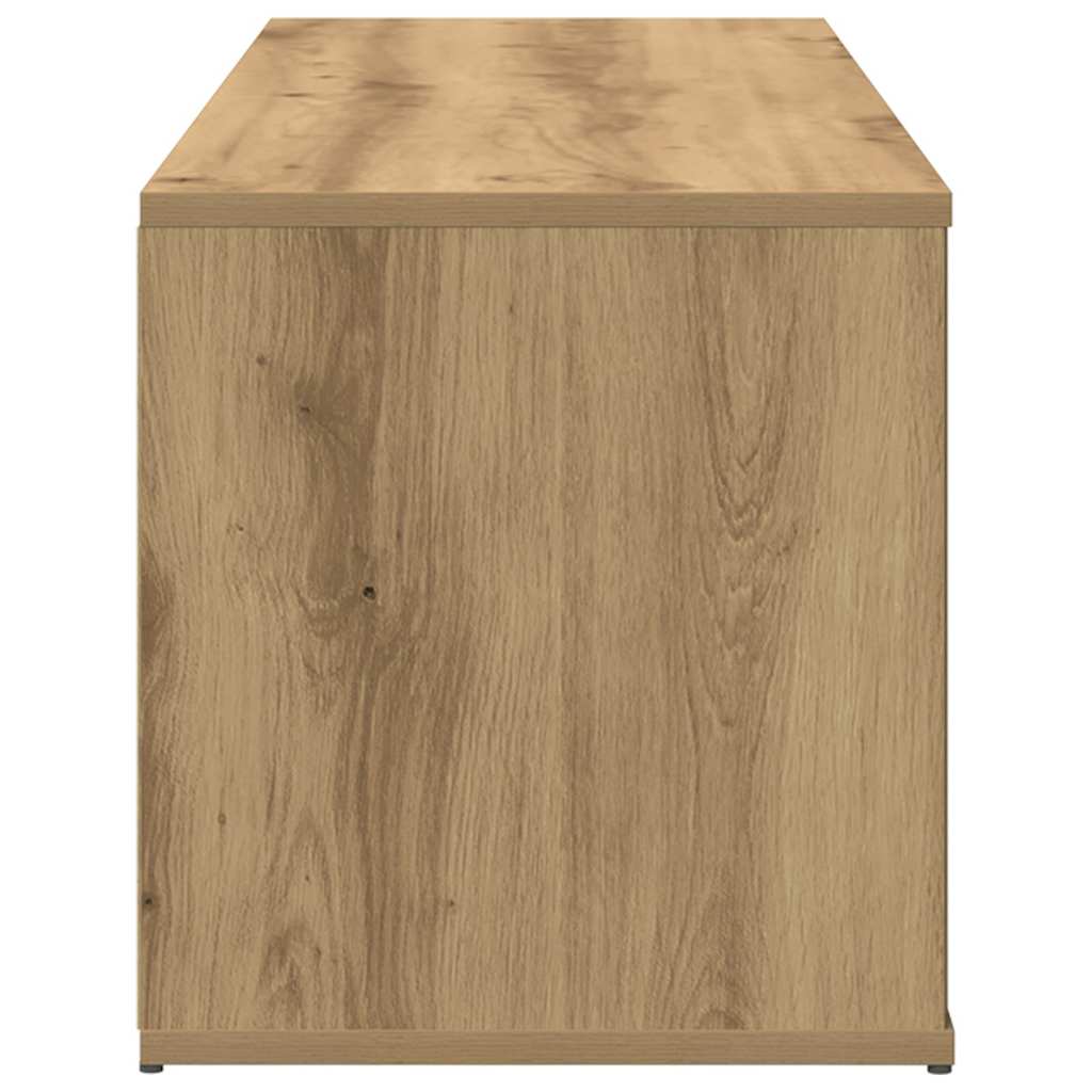 Tv-meubel 120x34x37 cm bewerkt hout artisanaal eikenkleur is nu te koop bij PeponiXL, paradijselijk wonen!