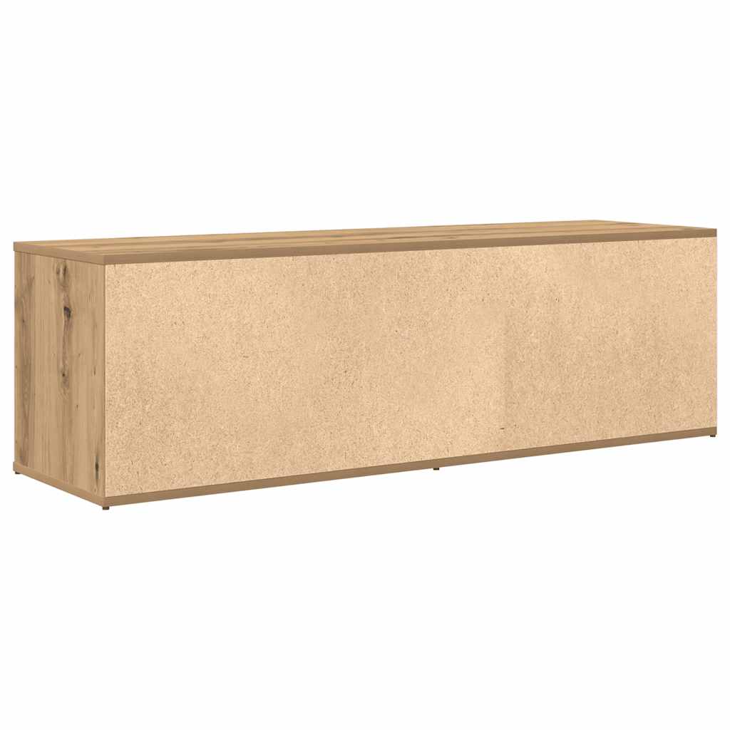 Tv-meubel 120x34x37 cm bewerkt hout artisanaal eikenkleur is nu te koop bij PeponiXL, paradijselijk wonen!