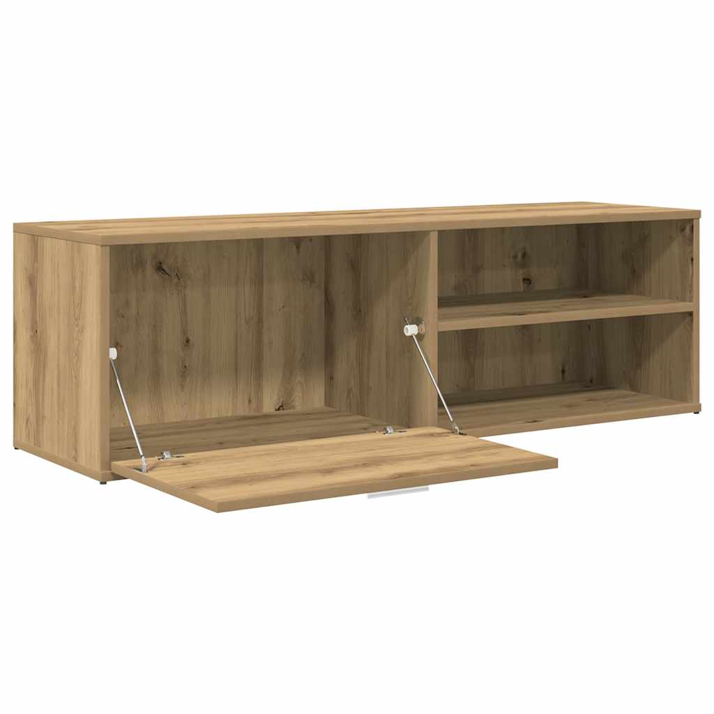 Tv-meubel 120x34x37 cm bewerkt hout artisanaal eikenkleur is nu te koop bij PeponiXL, paradijselijk wonen!