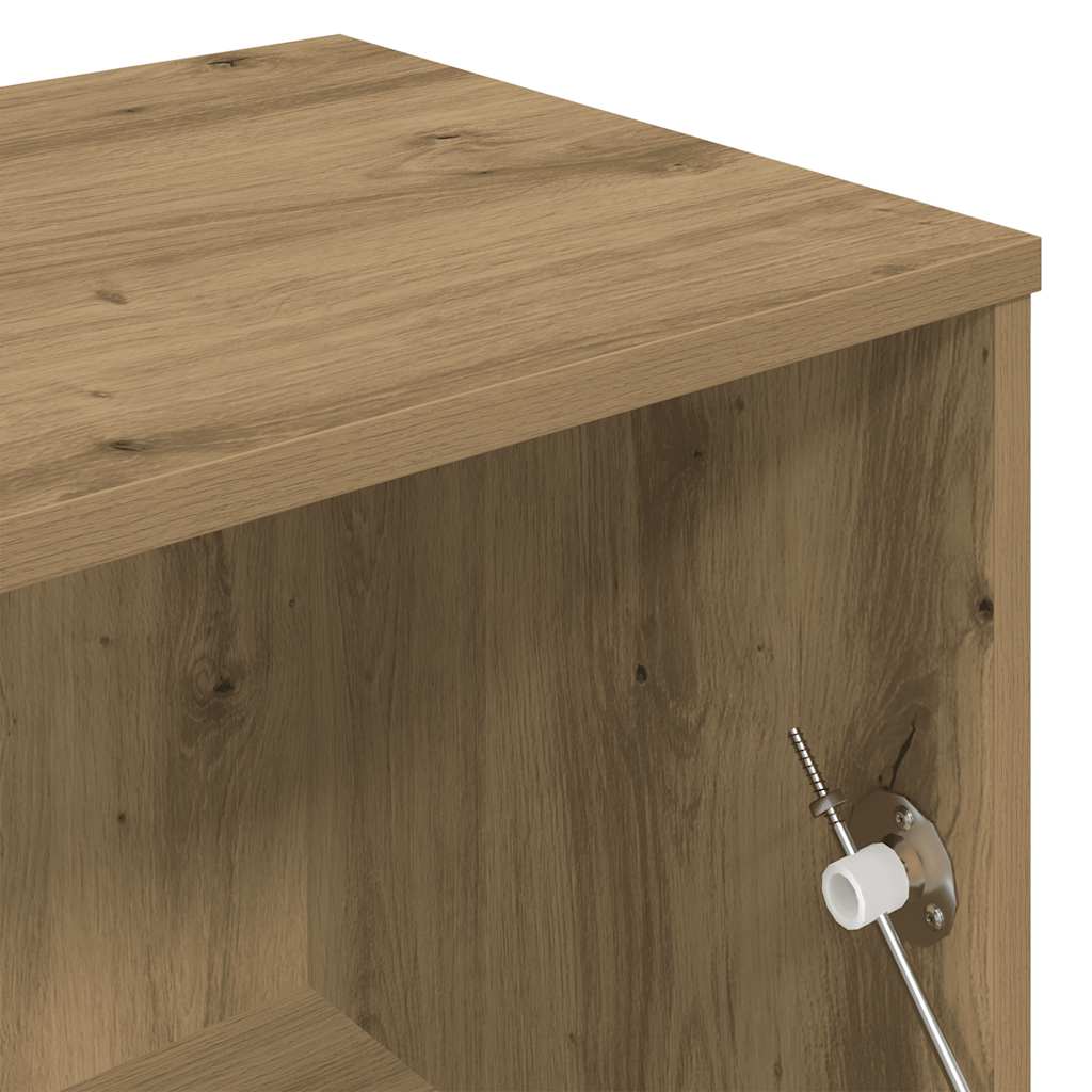 Tv-meubel 120x34x37 cm bewerkt hout artisanaal eikenkleur is nu te koop bij PeponiXL, paradijselijk wonen!