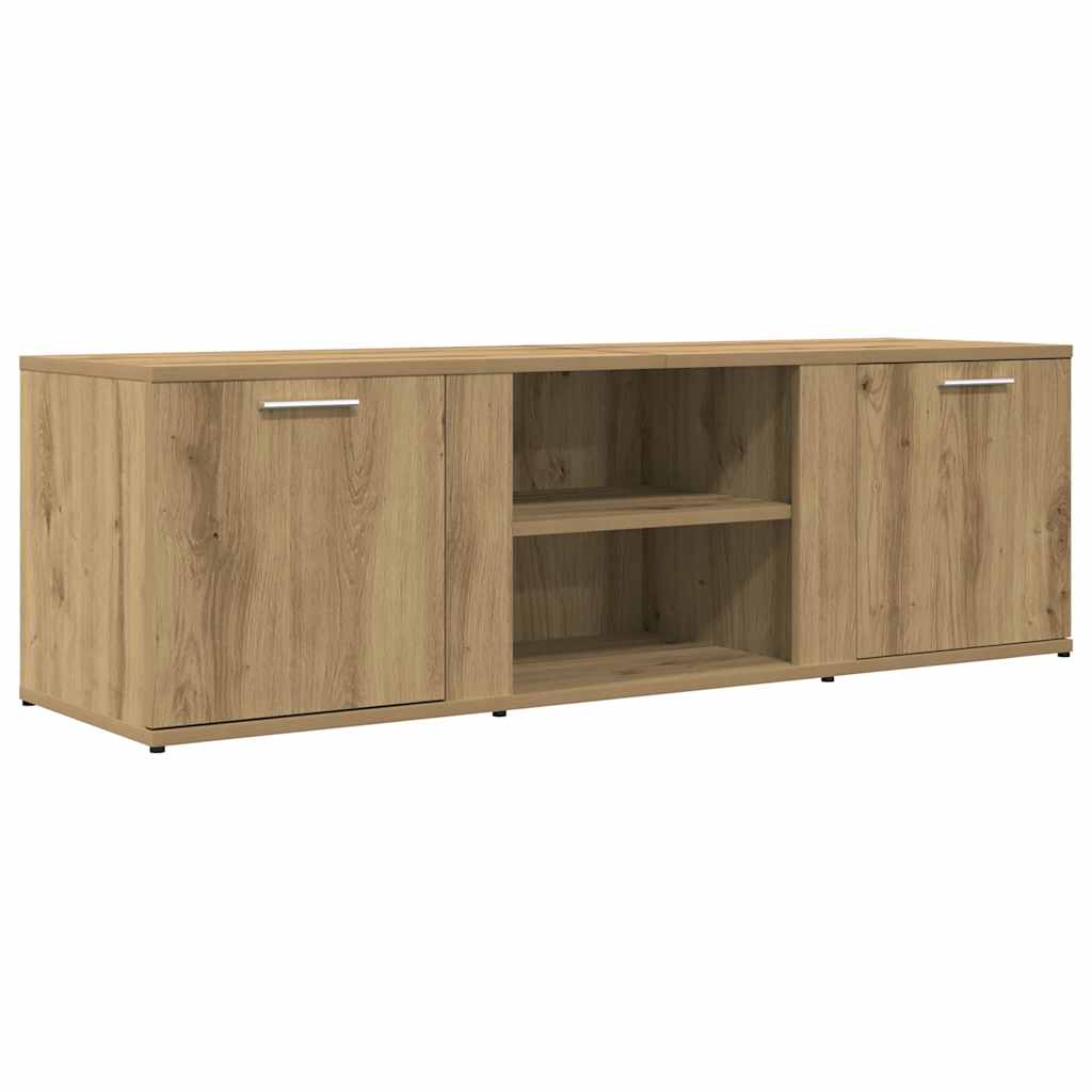 Tv-meubel 120x34x37 cm bewerkt hout artisanaal eikenkleur is nu te koop bij PeponiXL, paradijselijk wonen!
