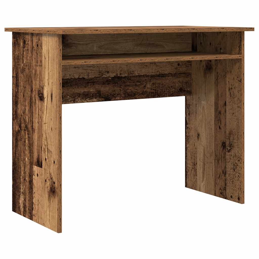 Bureau 90x50x74 cm bewerkt hout oud houtkleurig is nu te koop bij PeponiXL, paradijselijk wonen!