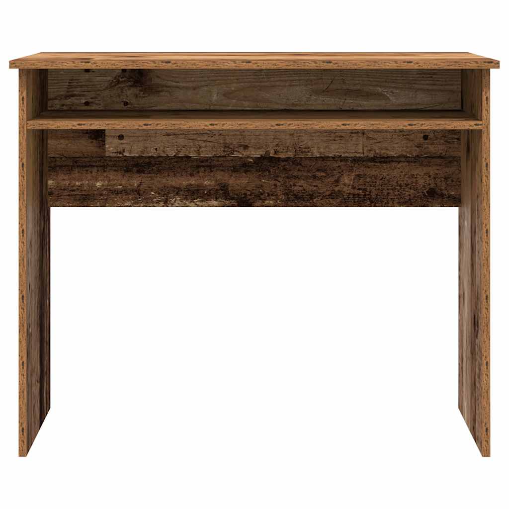 Bureau 90x50x74 cm bewerkt hout oud houtkleurig is nu te koop bij PeponiXL, paradijselijk wonen!