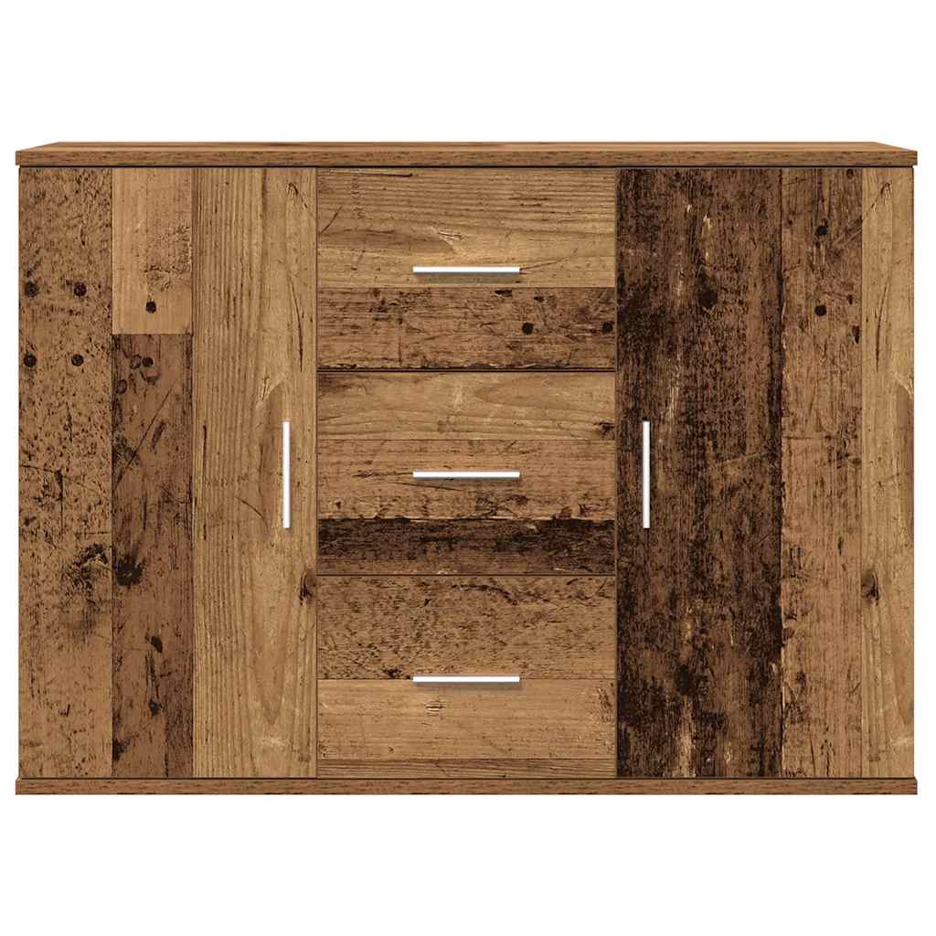 Dressoir 90x29,5x65 cm bewerkt hout oud houtkleurig is nu te koop bij PeponiXL, paradijselijk wonen!