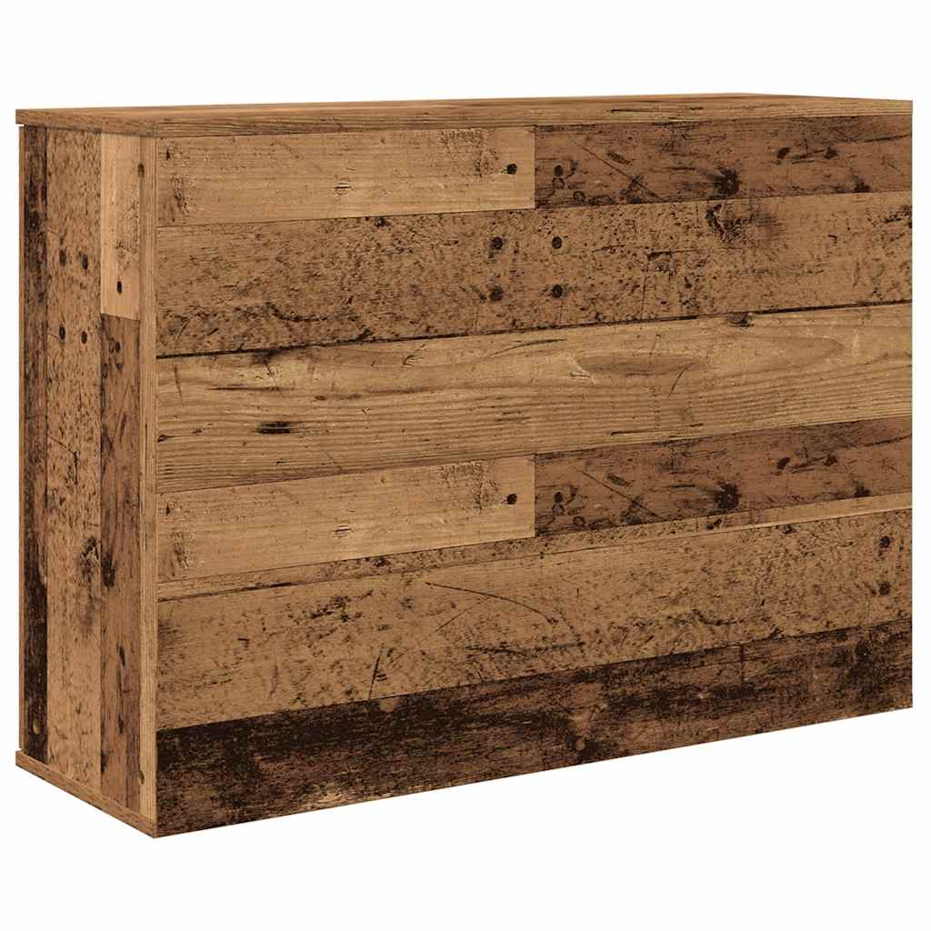 Dressoir 90x29,5x65 cm bewerkt hout oud houtkleurig is nu te koop bij PeponiXL, paradijselijk wonen!