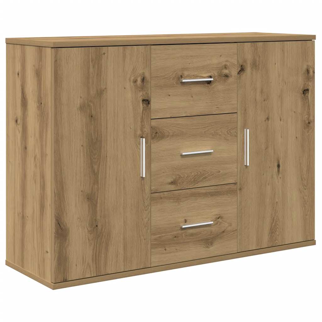 Dressoir 90x29,5x65 cm bewerkt hout artisanaal eikenkleur is nu te koop bij PeponiXL, paradijselijk wonen!