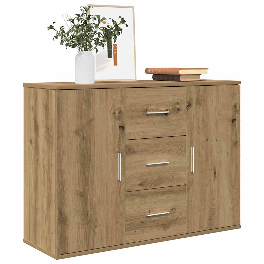 Dressoir 90x29,5x65 cm bewerkt hout artisanaal eikenkleur is nu te koop bij PeponiXL, paradijselijk wonen!