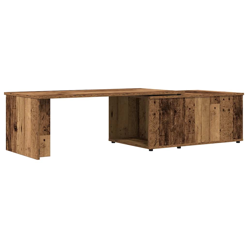 Salontafel 150x50x35 cm bewerkt hout oud houtkleurig is nu te koop bij PeponiXL, paradijselijk wonen!