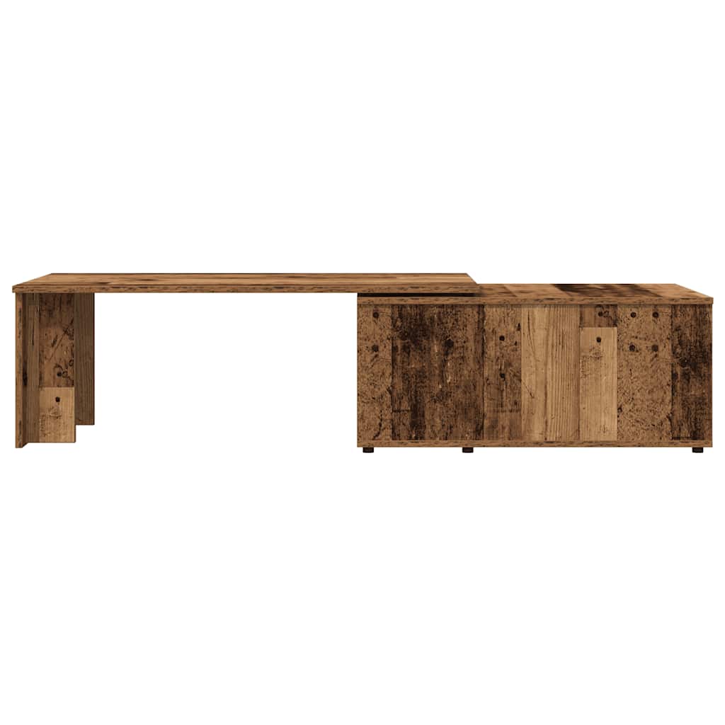 Salontafel 150x50x35 cm bewerkt hout oud houtkleurig is nu te koop bij PeponiXL, paradijselijk wonen!
