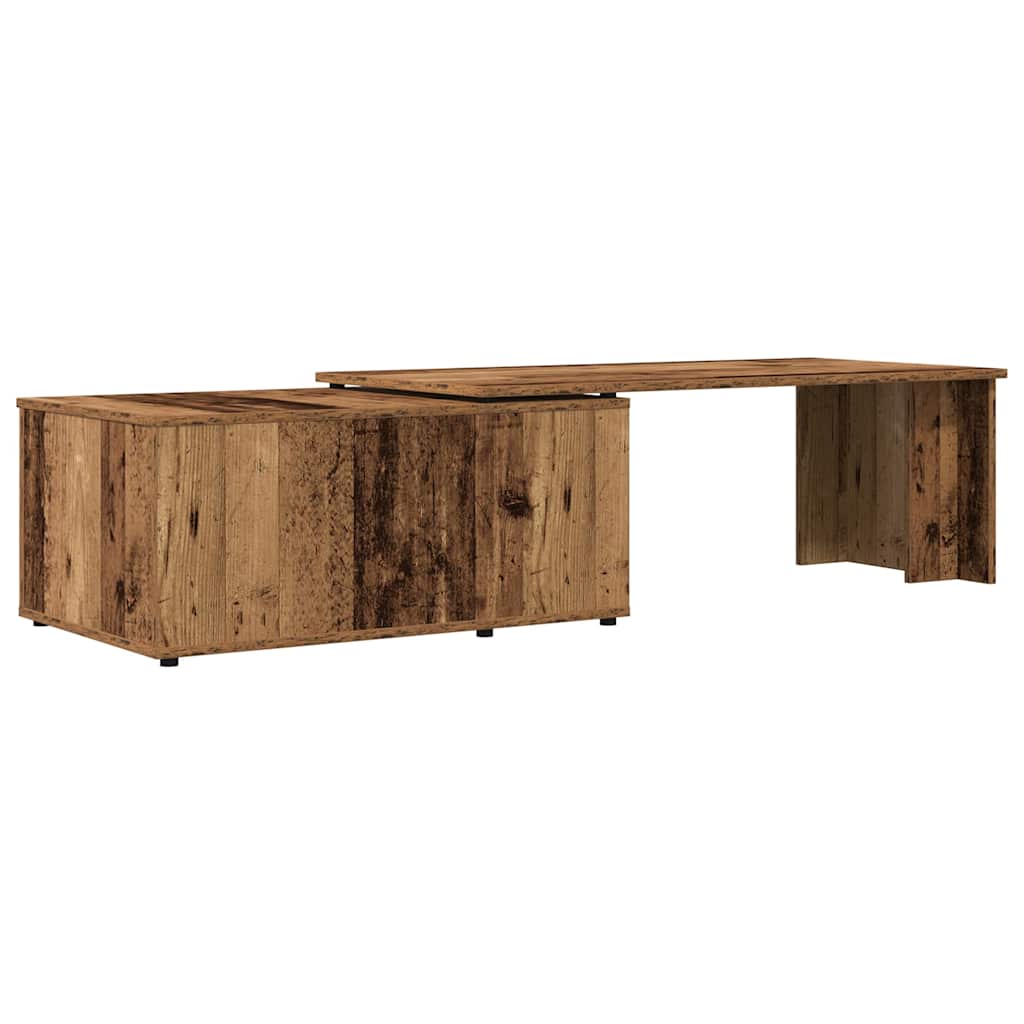 Salontafel 150x50x35 cm bewerkt hout oud houtkleurig is nu te koop bij PeponiXL, paradijselijk wonen!