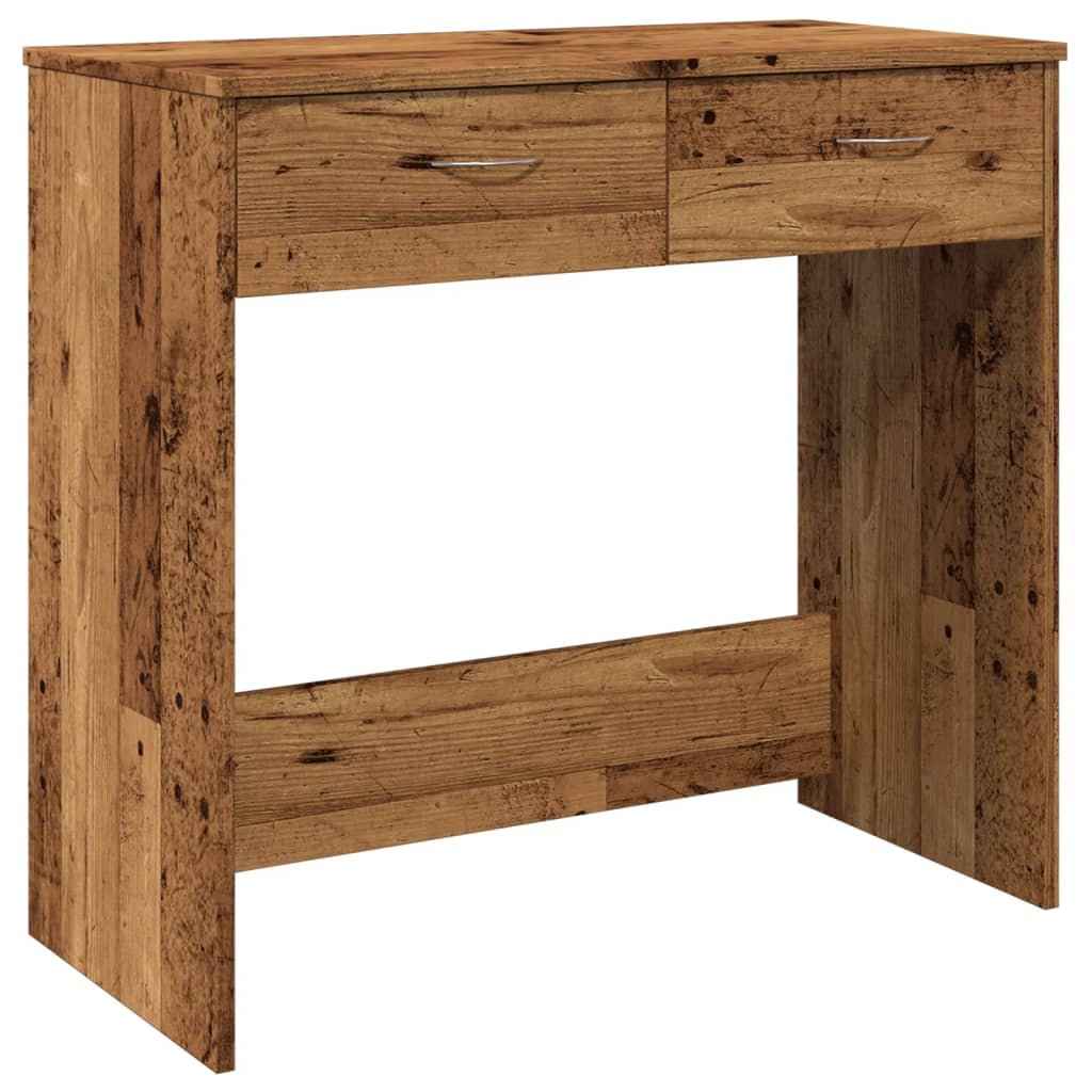 Bureau 80x40x75 cm bewerkt hout oud houtkleurig is nu te koop bij PeponiXL, paradijselijk wonen!