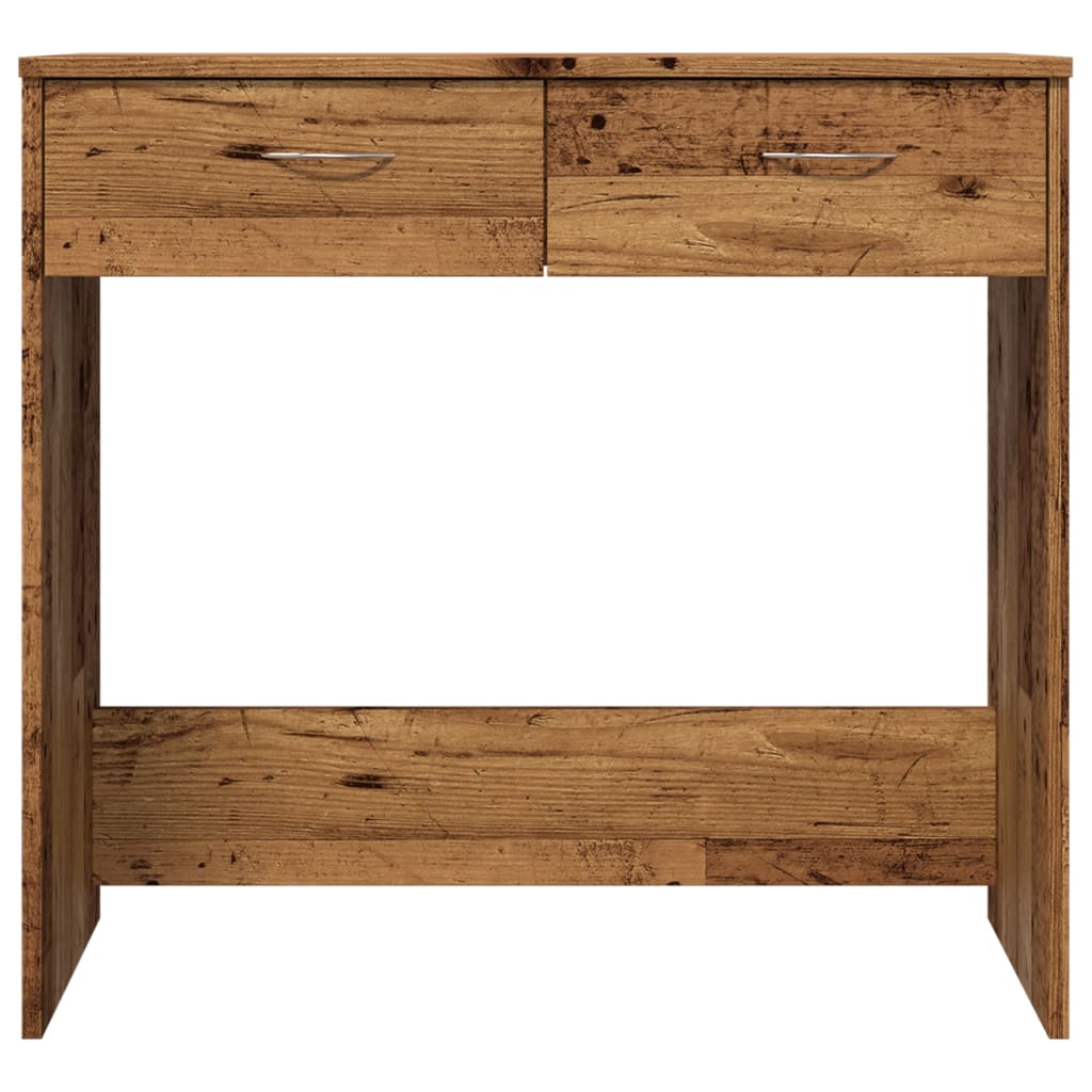 Bureau 80x40x75 cm bewerkt hout oud houtkleurig is nu te koop bij PeponiXL, paradijselijk wonen!