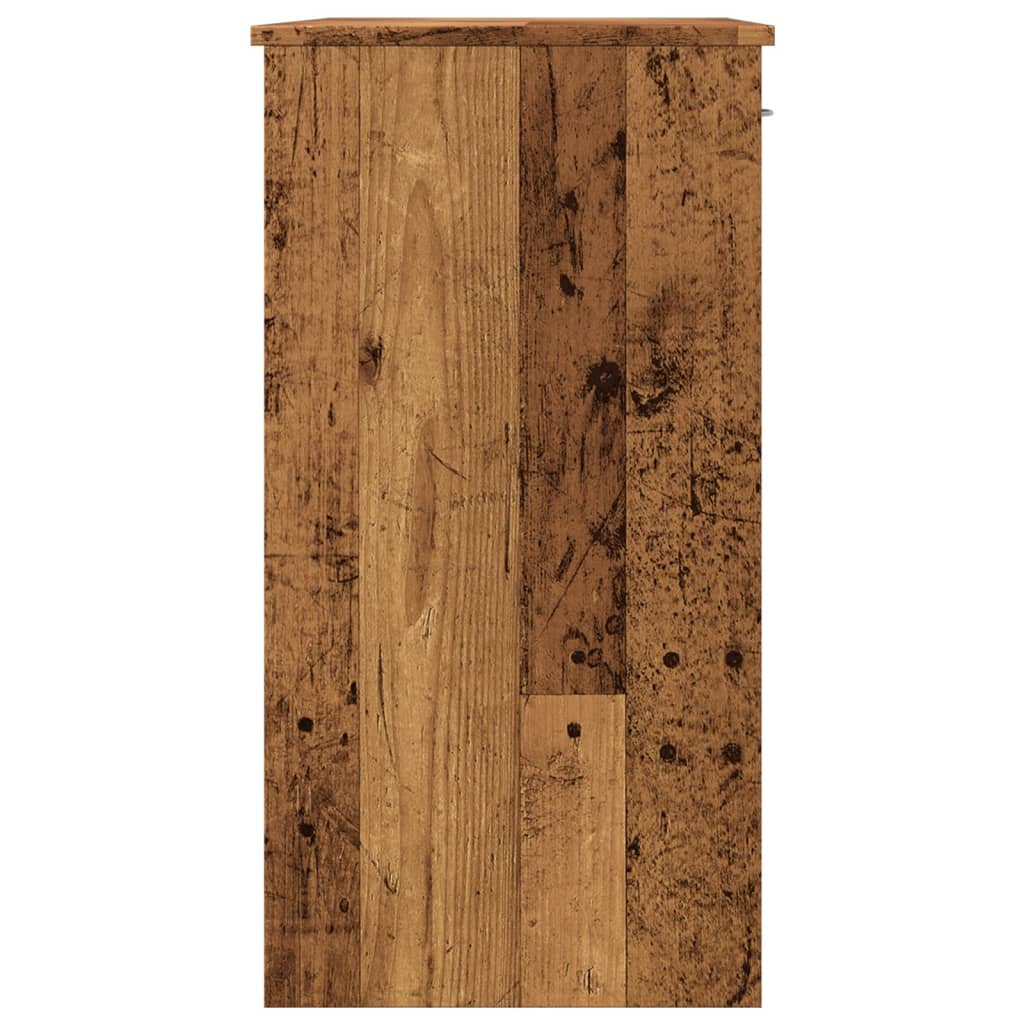 Bureau 80x40x75 cm bewerkt hout oud houtkleurig is nu te koop bij PeponiXL, paradijselijk wonen!