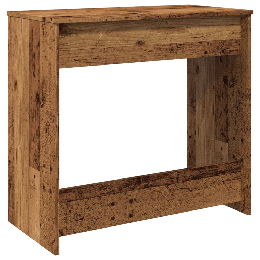 Bureau 80x40x75 cm bewerkt hout oud houtkleurig is nu te koop bij PeponiXL, paradijselijk wonen!