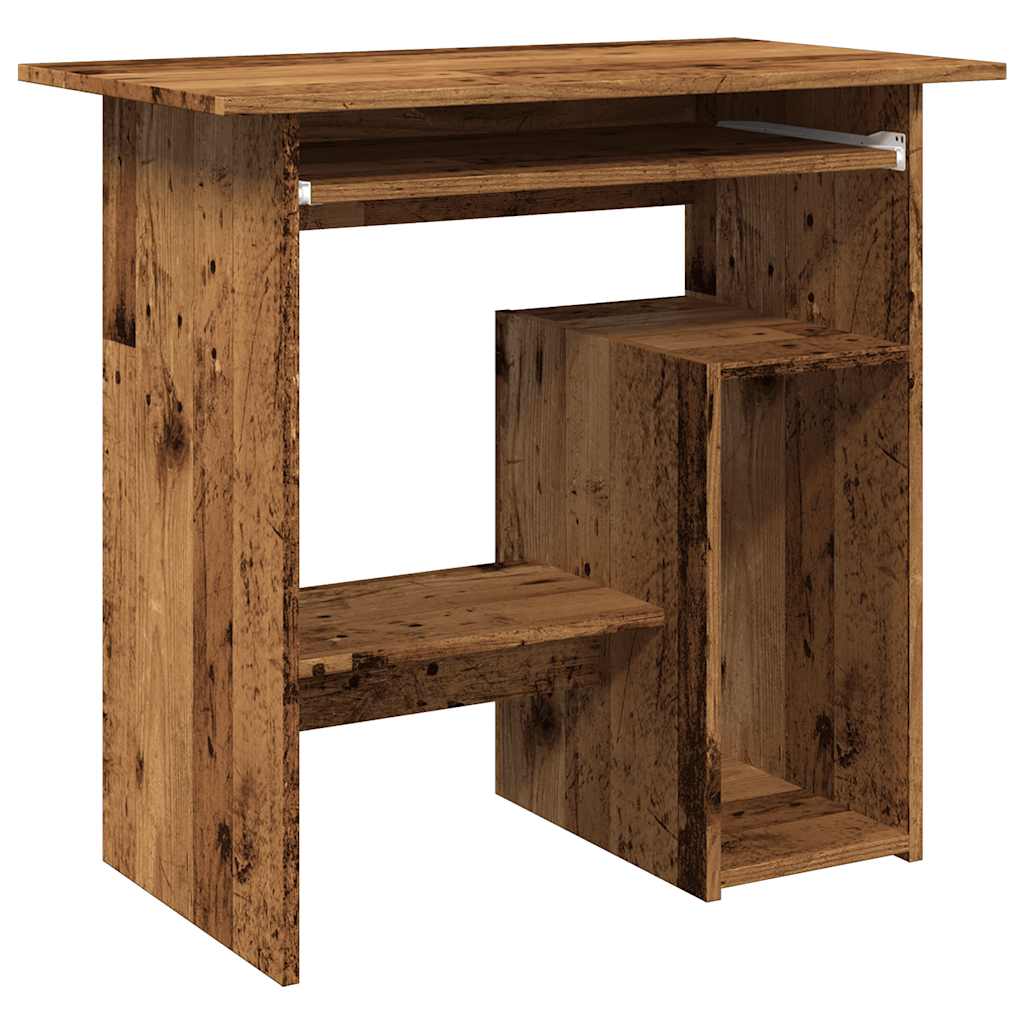 Bureau 80x45x74 cm bewerkt hout oud houtkleurig is nu te koop bij PeponiXL, paradijselijk wonen!